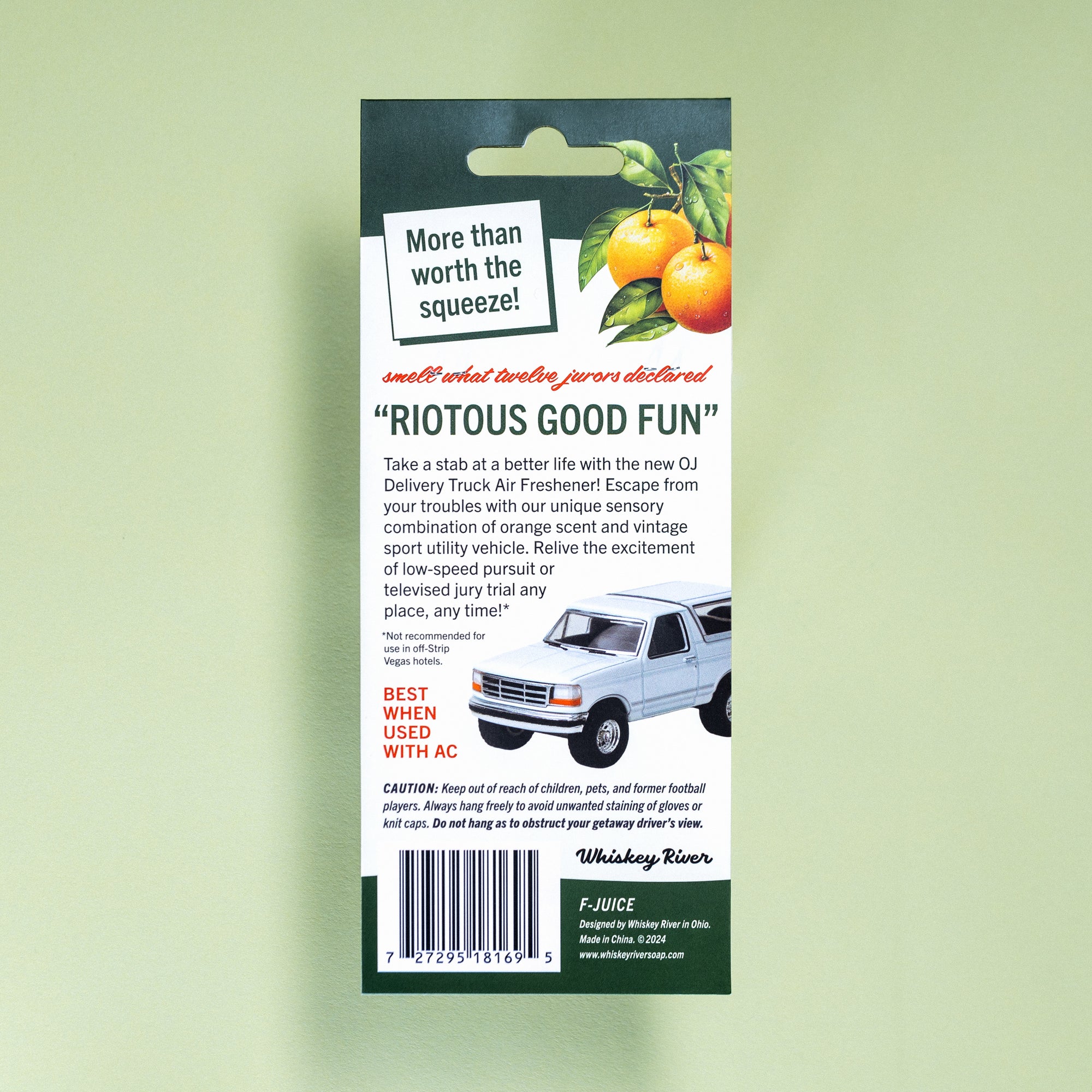 OJ Delivery Truck Air Freshener - Air Freshener