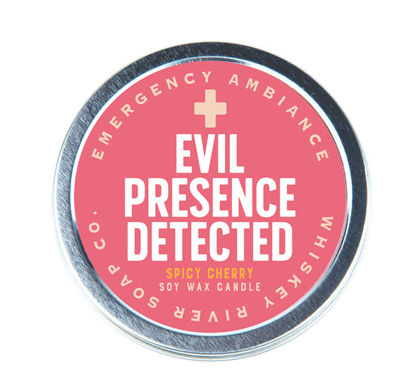 Evil Presence Detected Emergency Ambiance Travel Tin