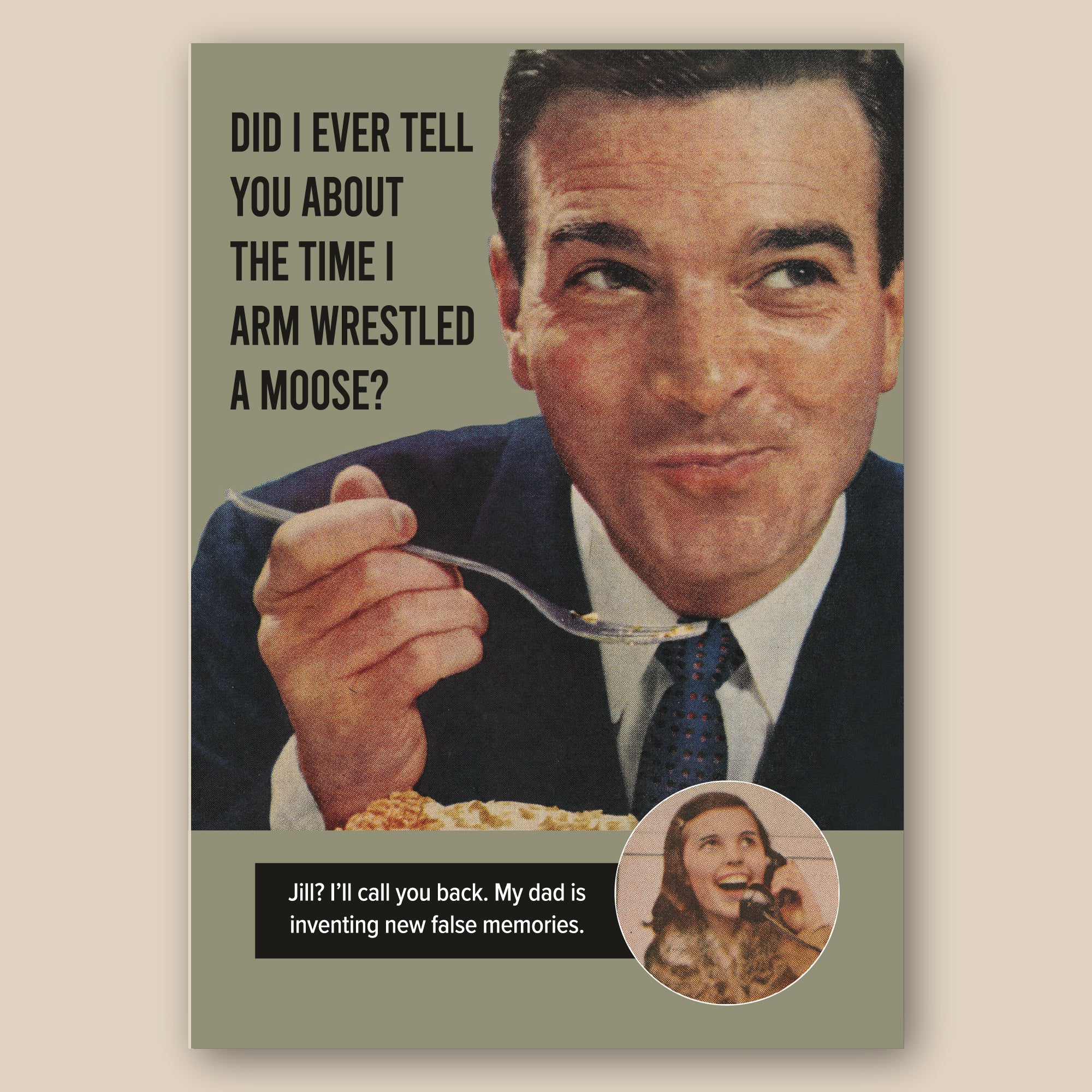 Dad Moose Greeting Card