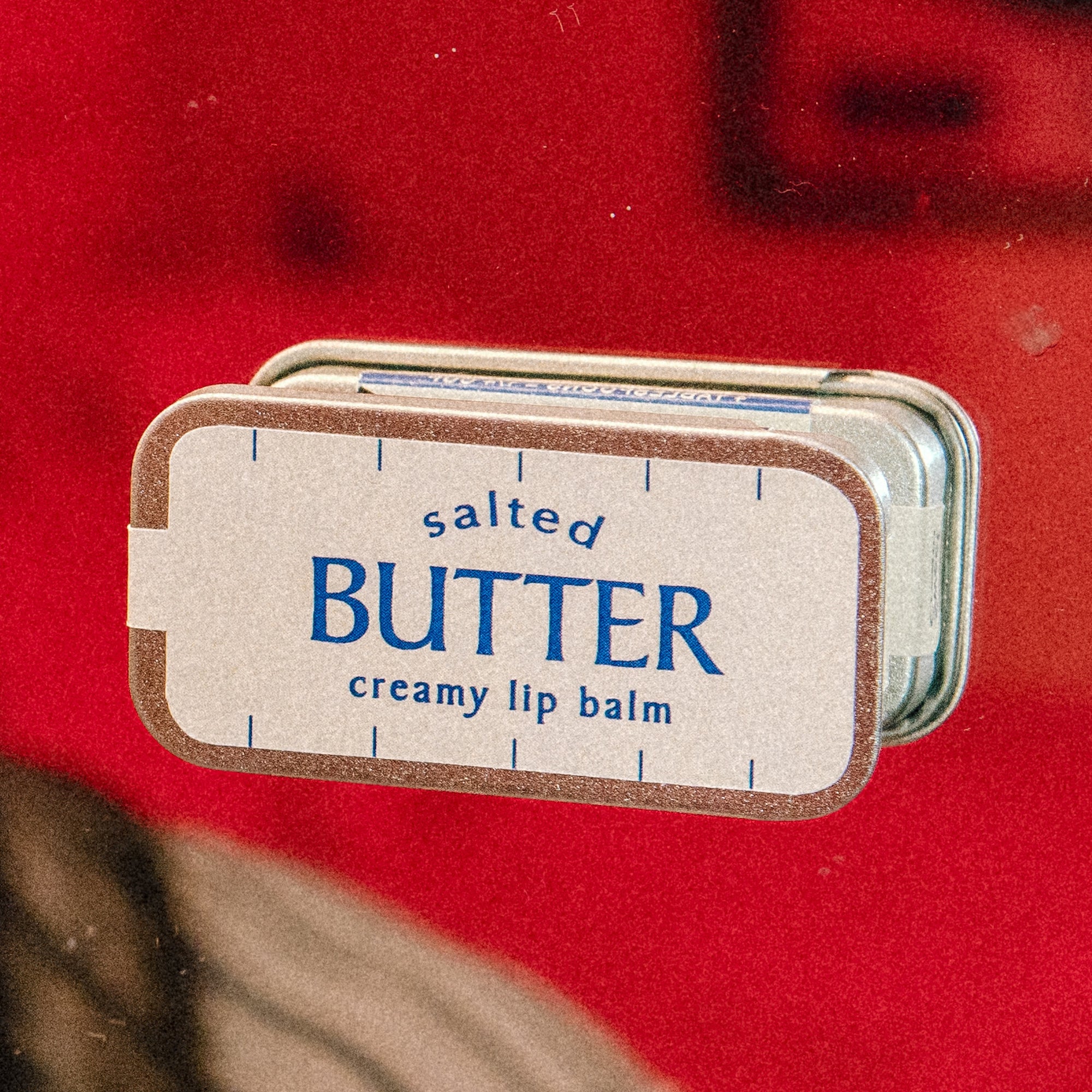 "Salted Butter" Old School Lip Balm Tin