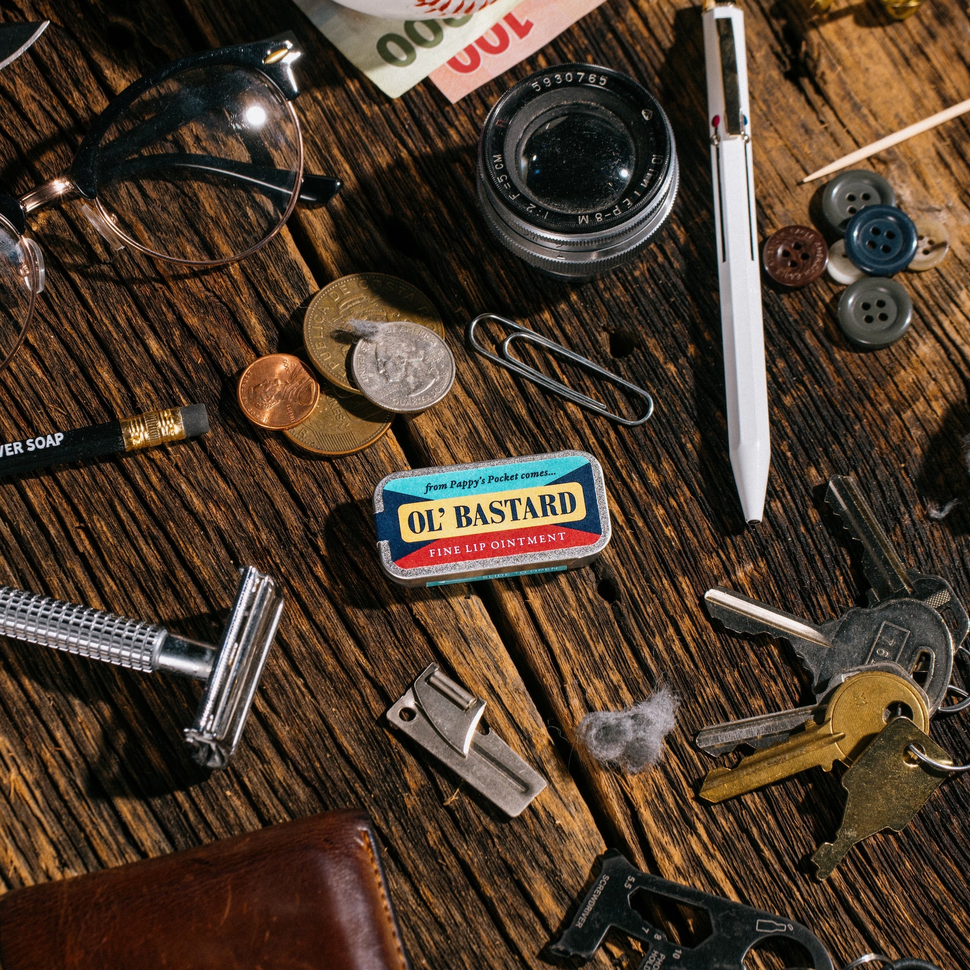 "Ol' Bastard" Old School Lip Balm Tin