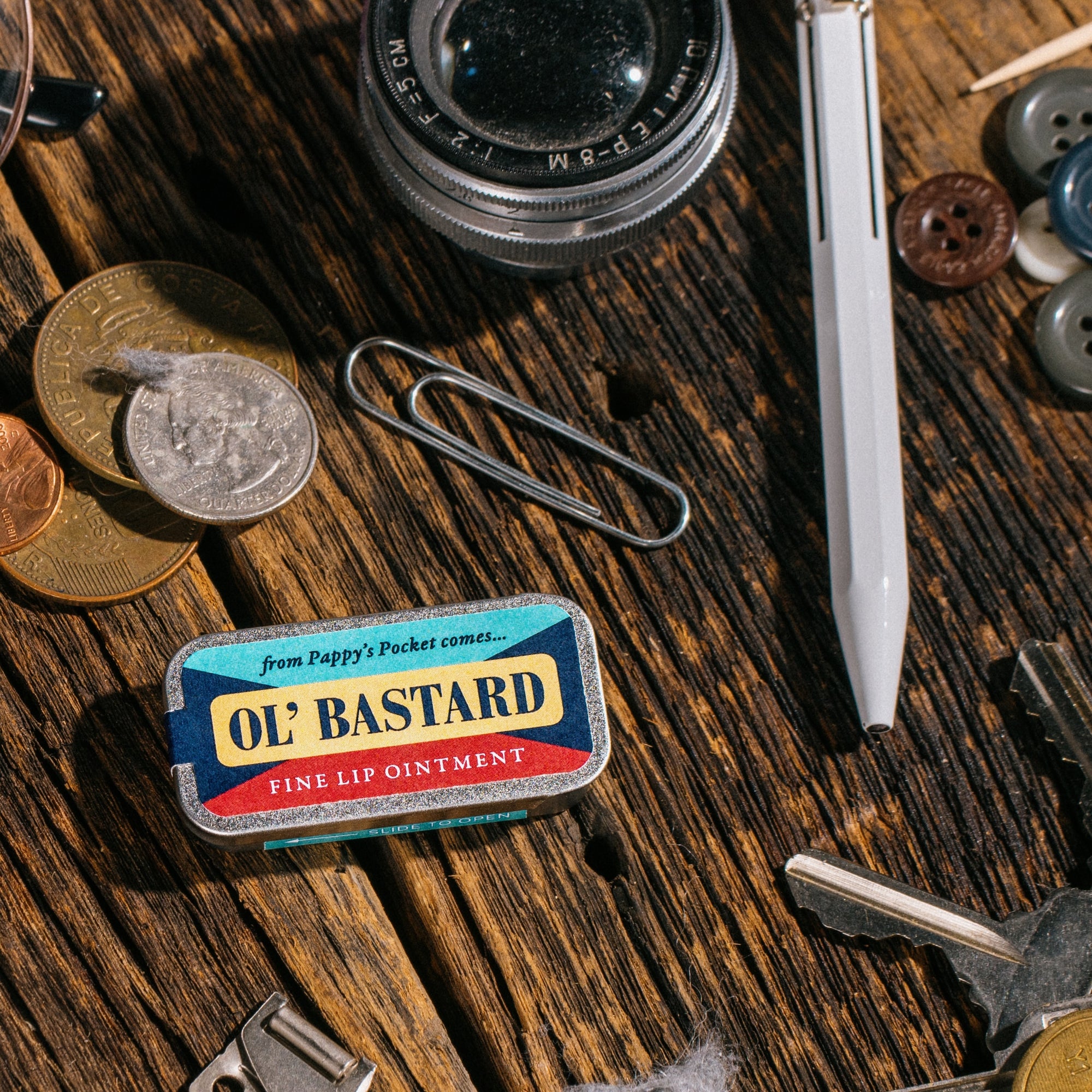 "Ol' Bastard" Old School Lip Balm Tin