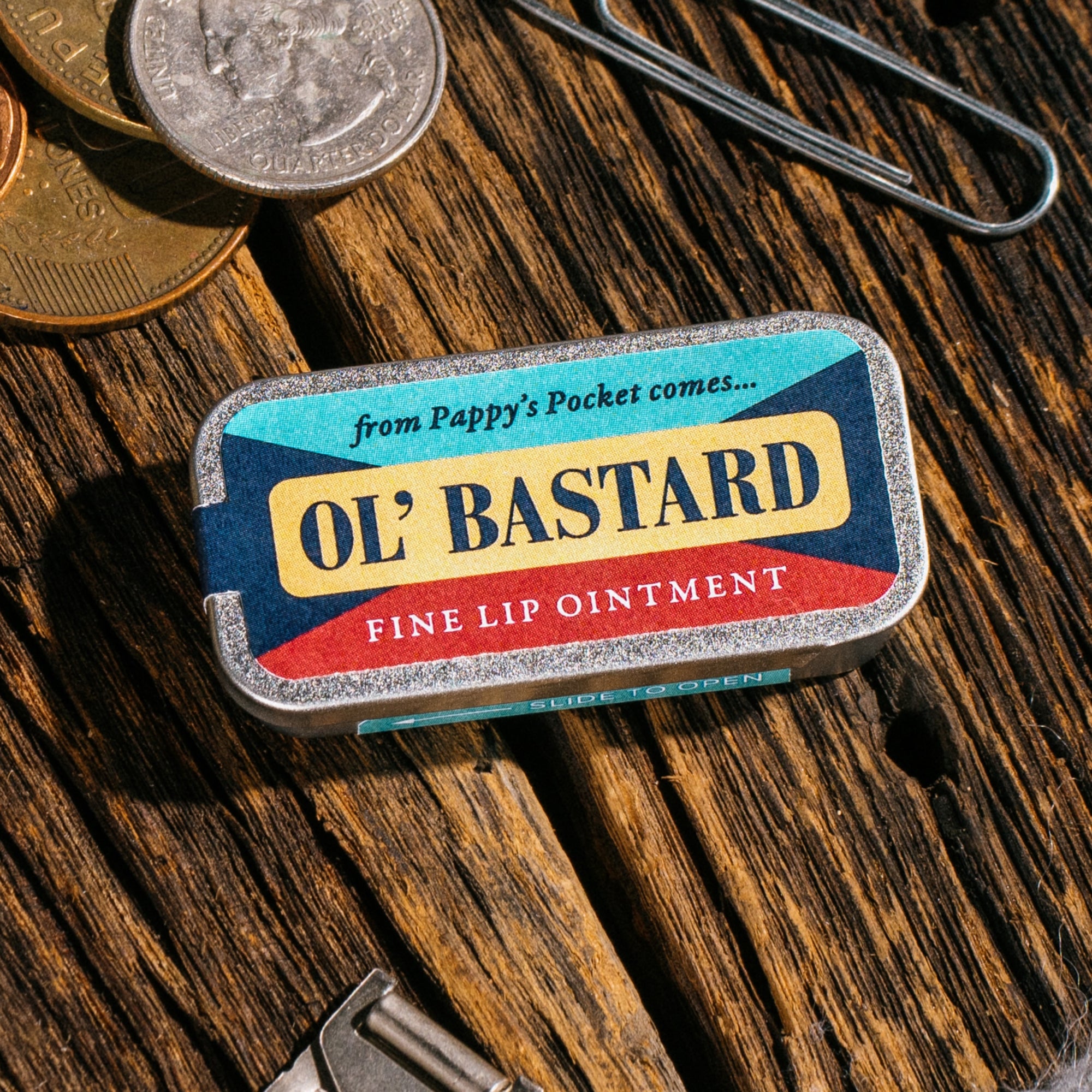 "Ol' Bastard" Old School Lip Balm Tin