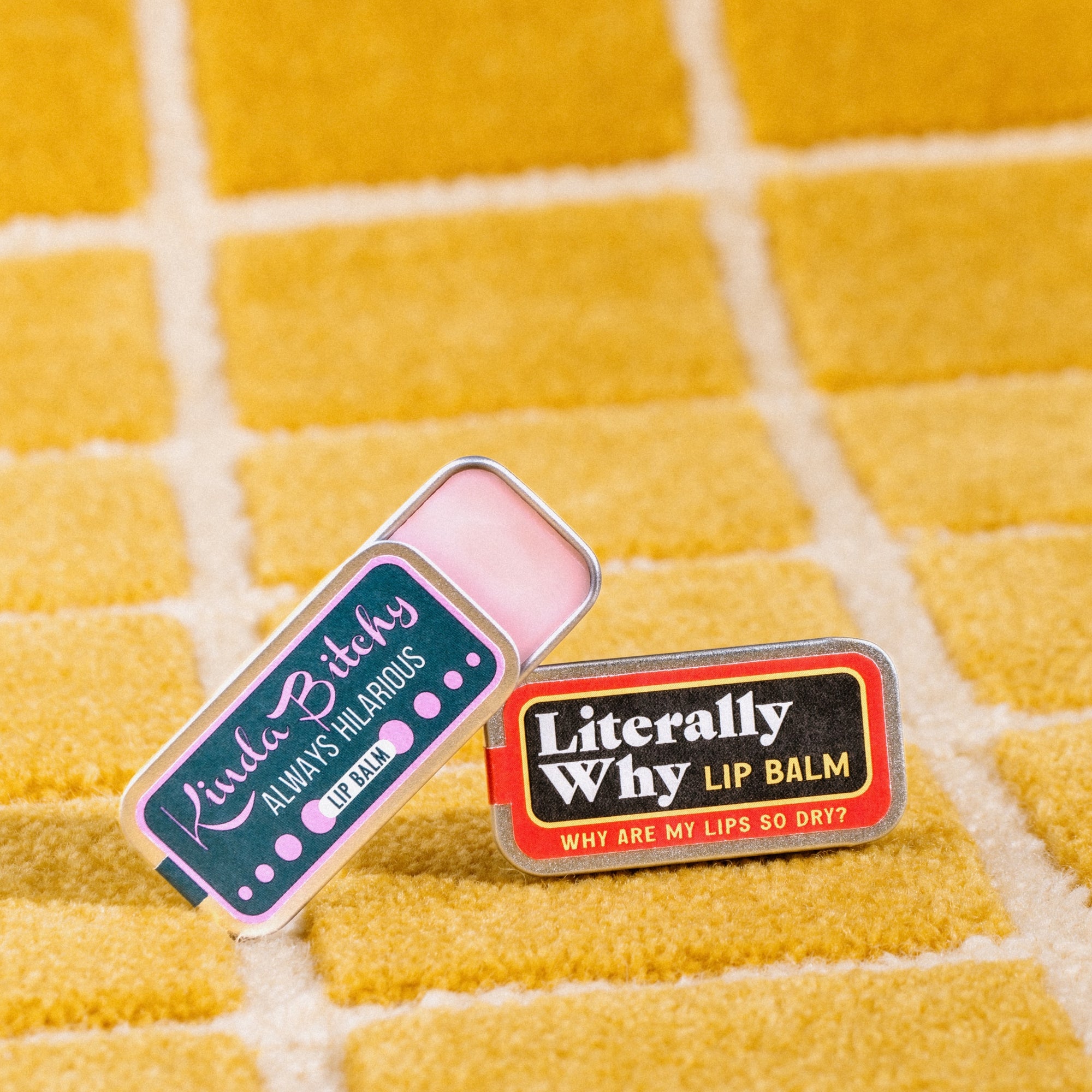 "Literally Why" Old School Lip Balm Tin