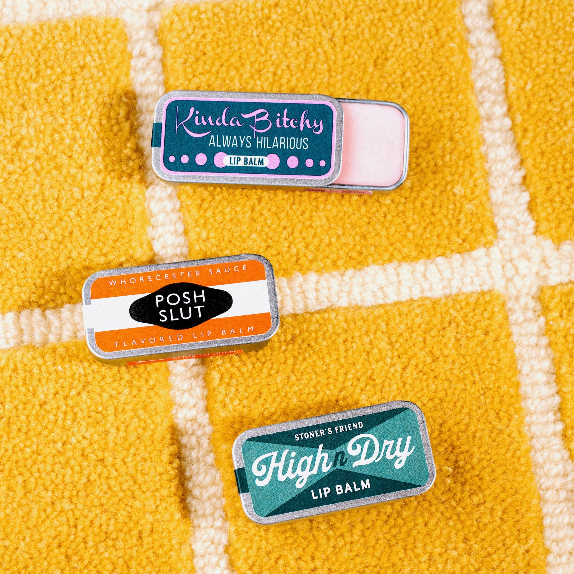 "High n Dry" Old School Lip Balm Tin