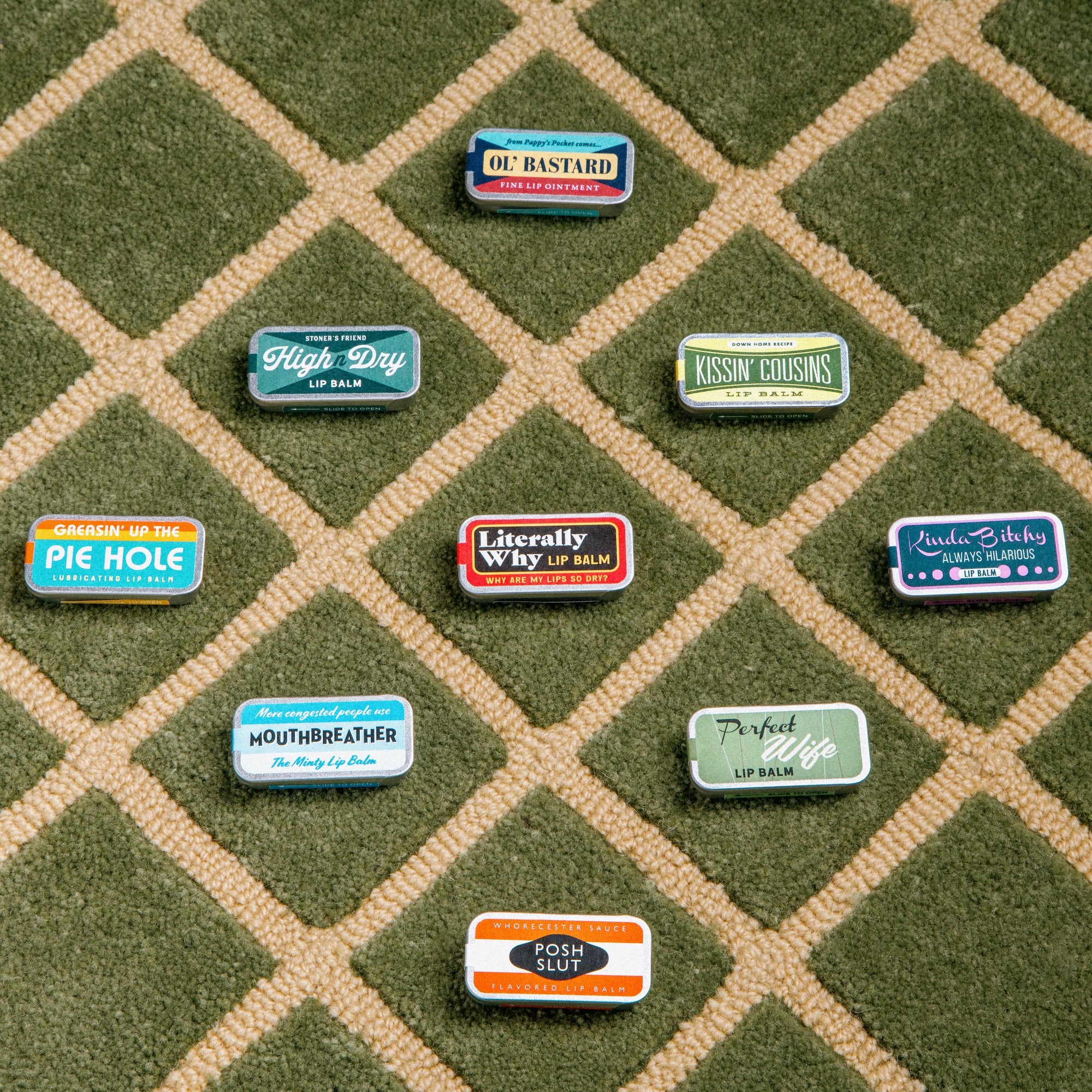 "Kissin' Cousins" Old School Lip Balm Tin