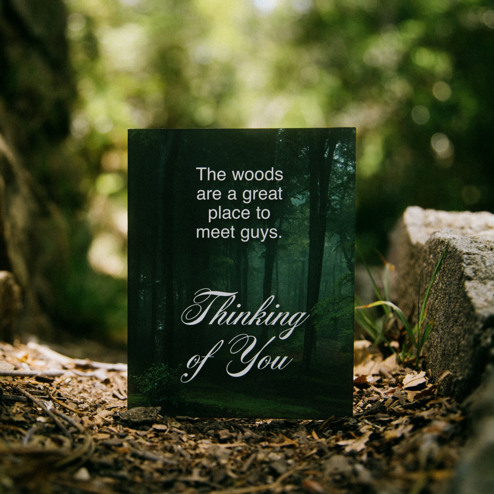 Guys In The Woods Subtext Greeting Card