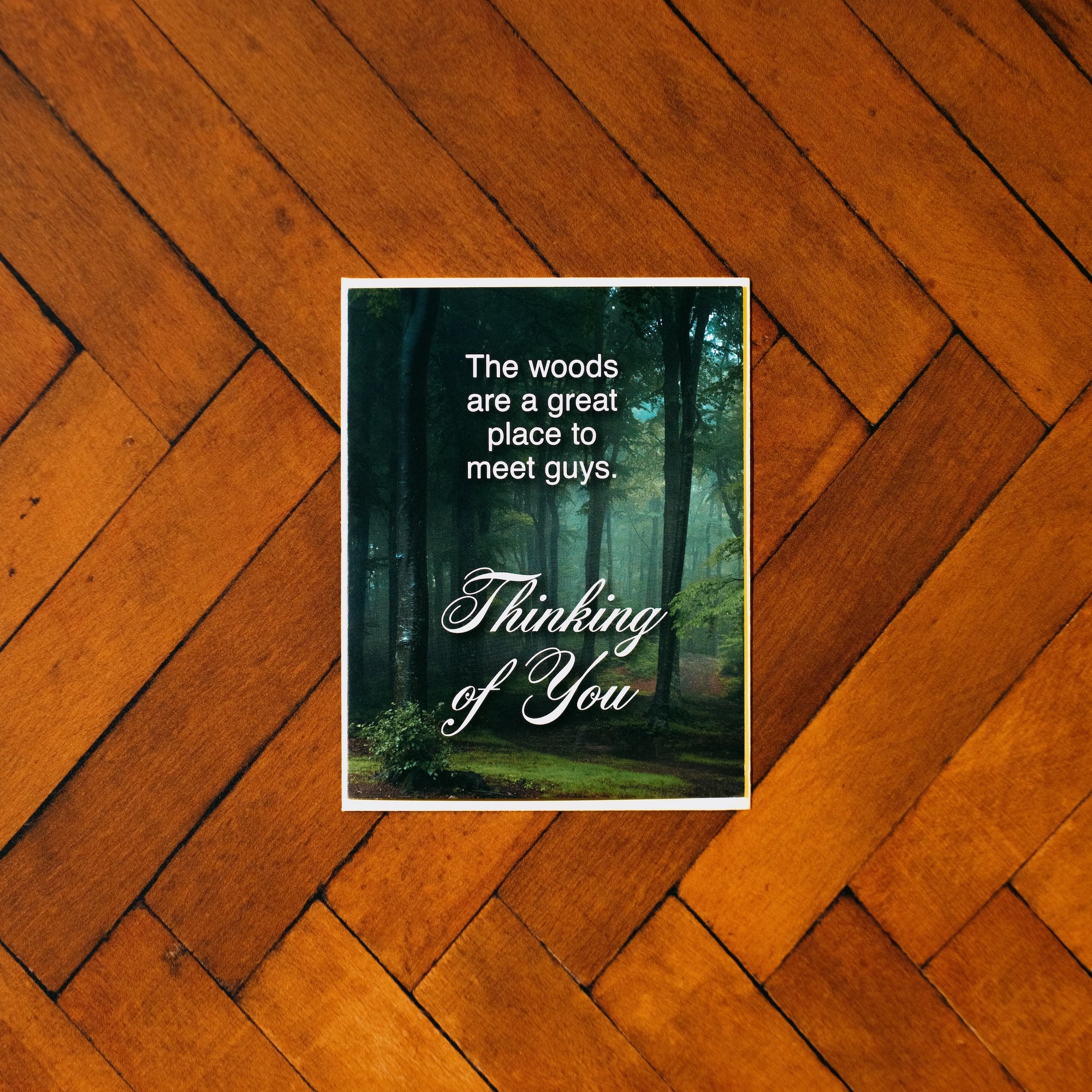 Guys In The Woods Subtext Greeting Card