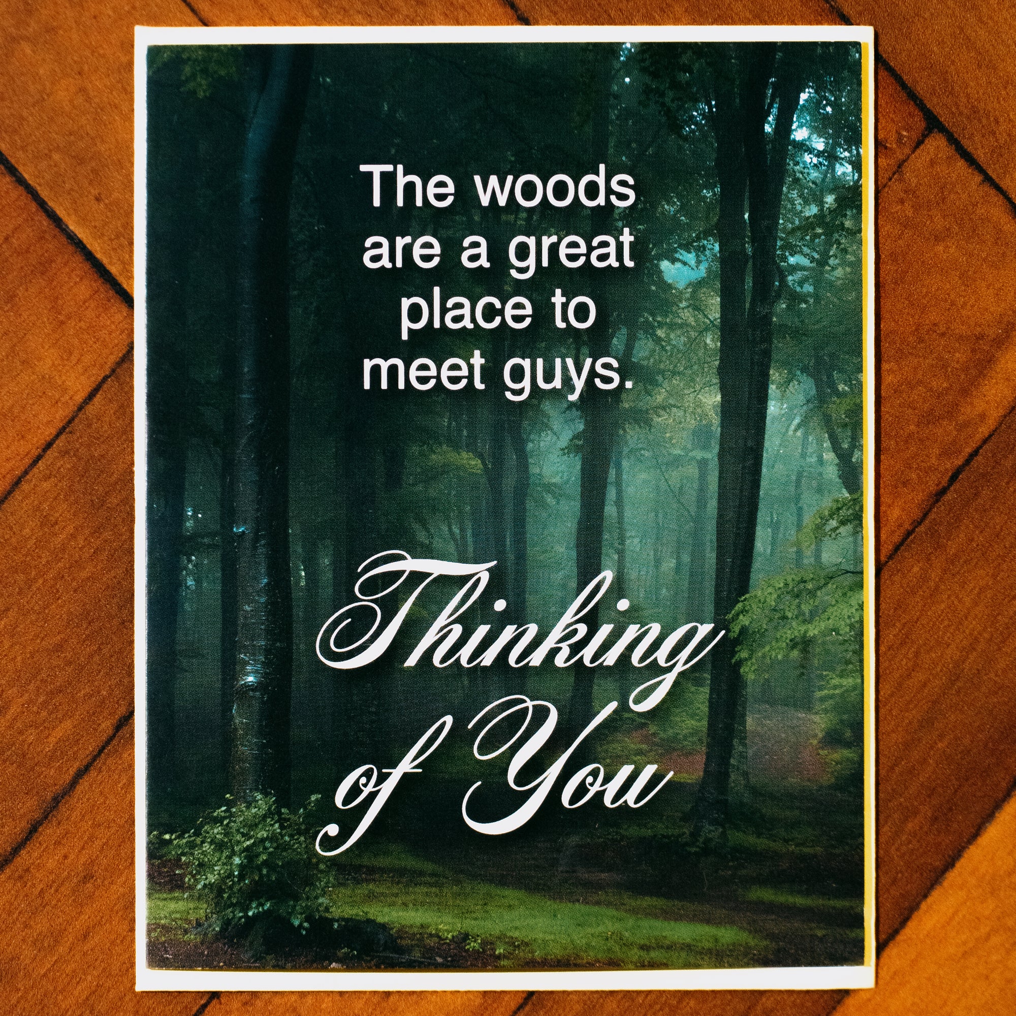Guys In The Woods Subtext Greeting Card
