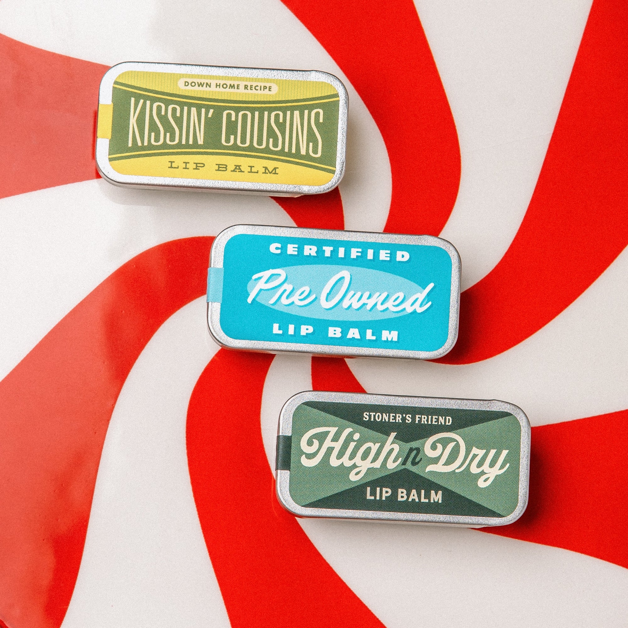 "Kissin' Cousins" Old School Lip Balm Tin