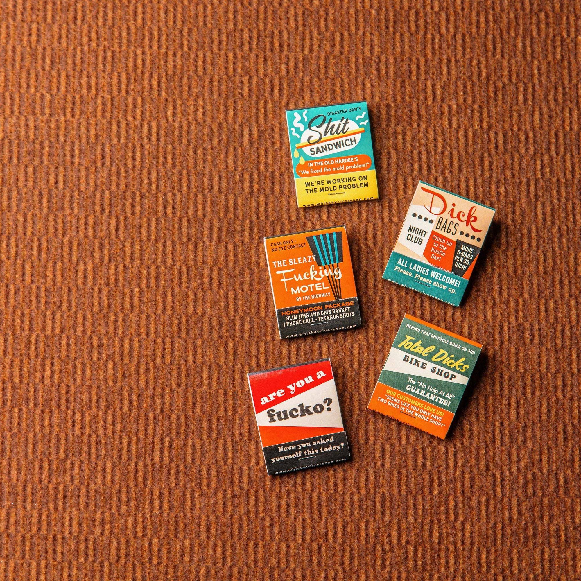 Old School Matchbooks Full Set: What the Fuck? Set 2