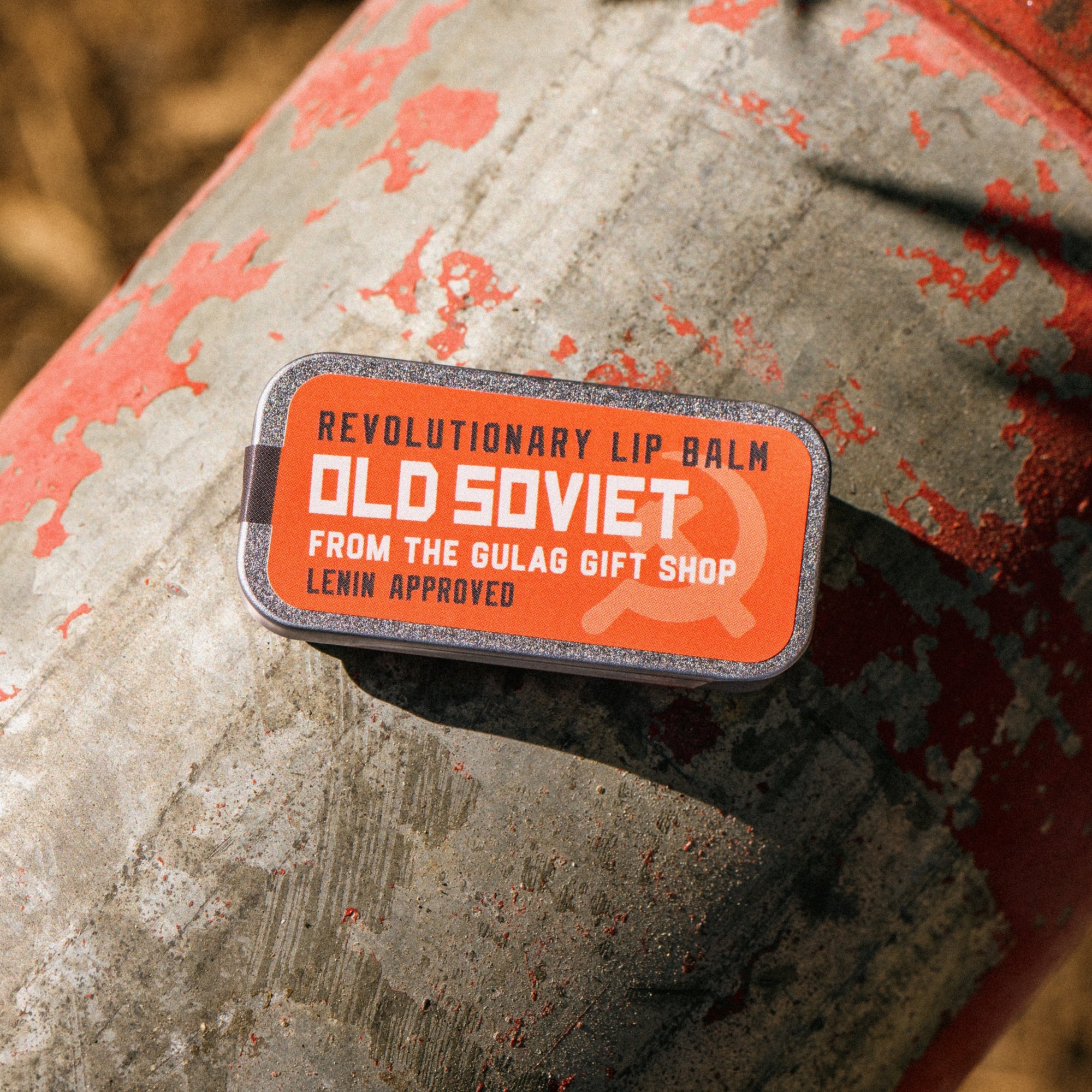 "Old Soviet" Old School Lip Balm Tin