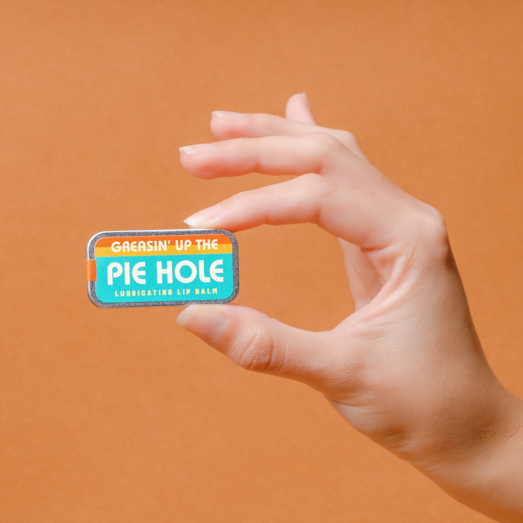 "Greasin' Up The Pie Hole" Old School Lip Balm Tin