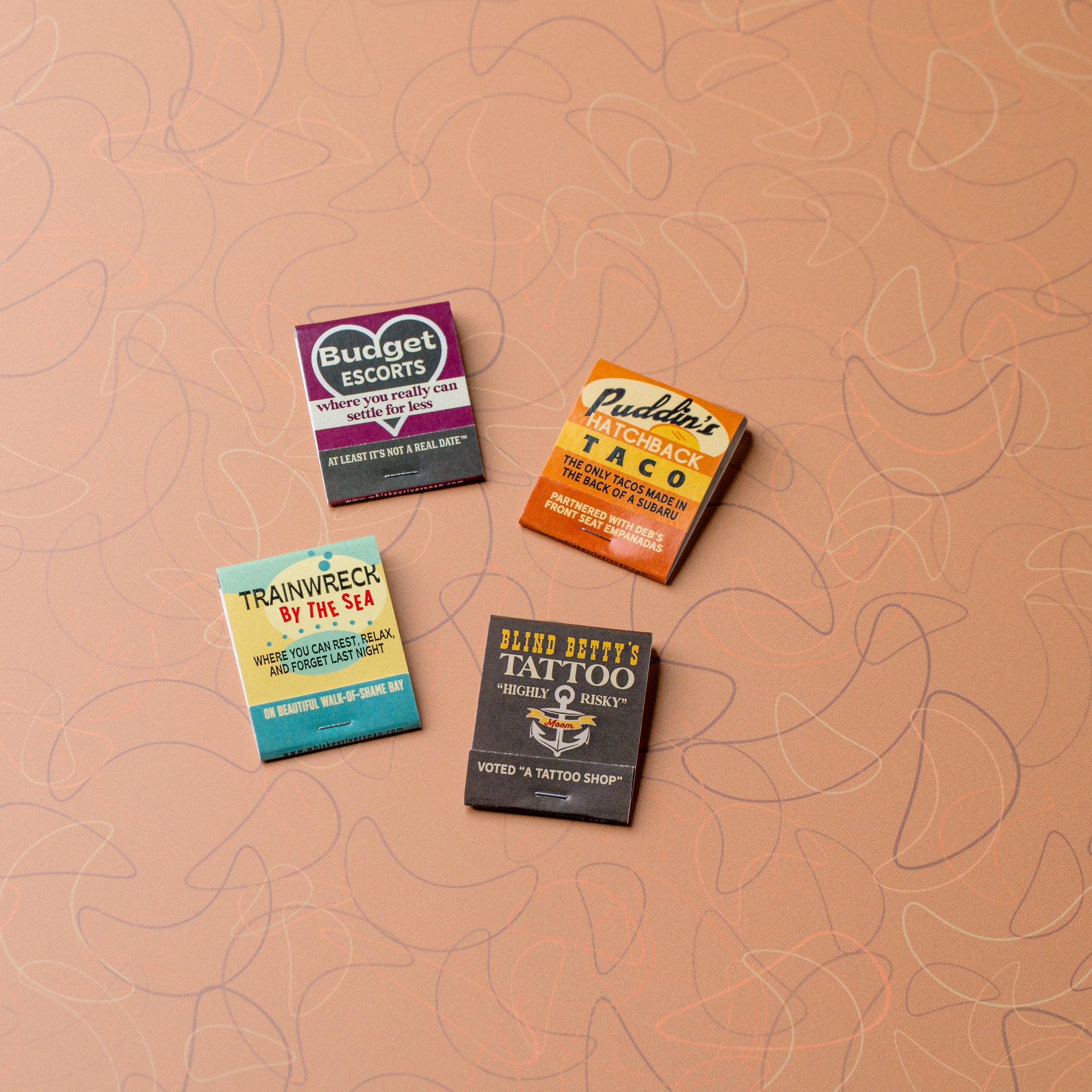 Old School Matchbooks Full Set: Vintage-Style