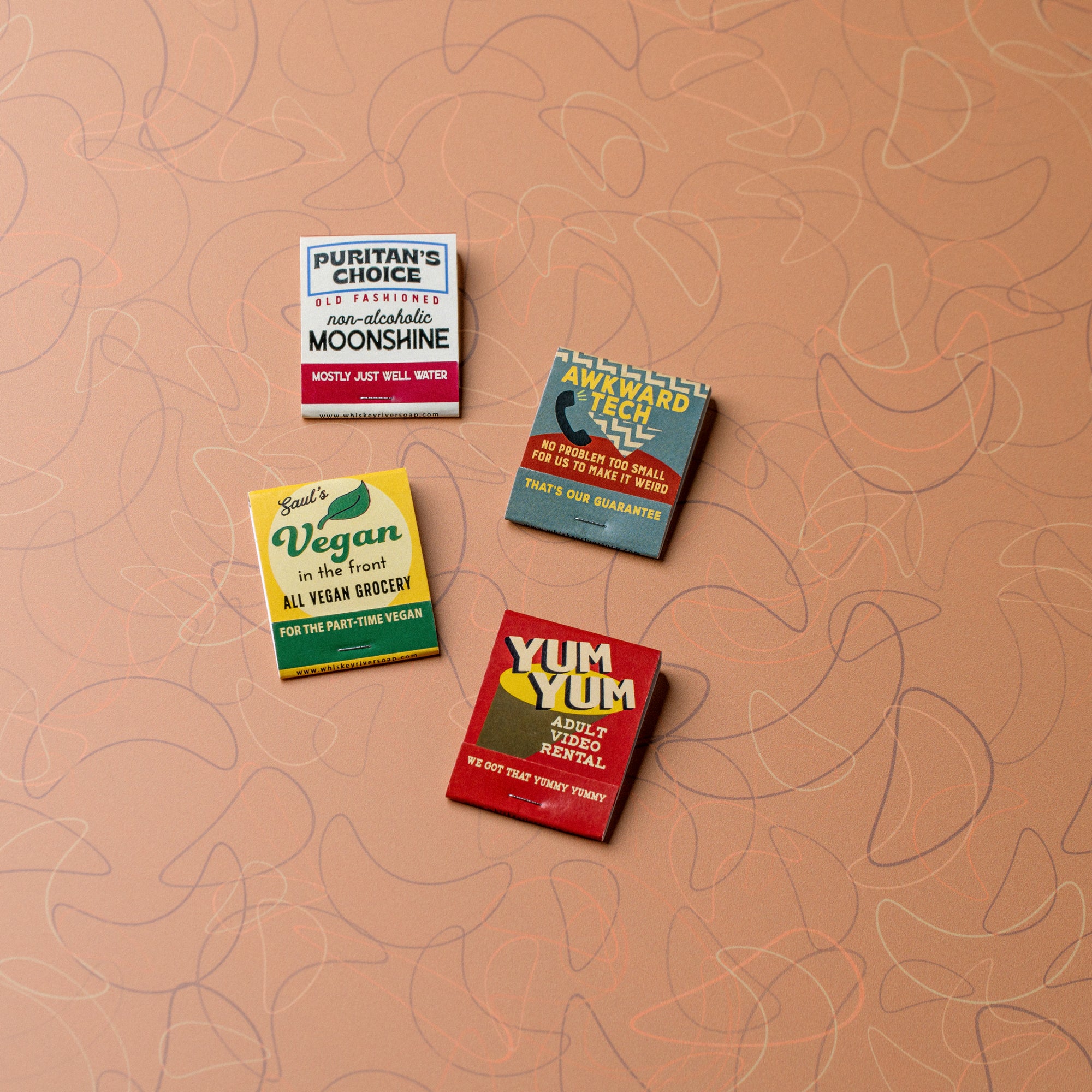 Old School Matchbooks Full Set: Vintage-Style
