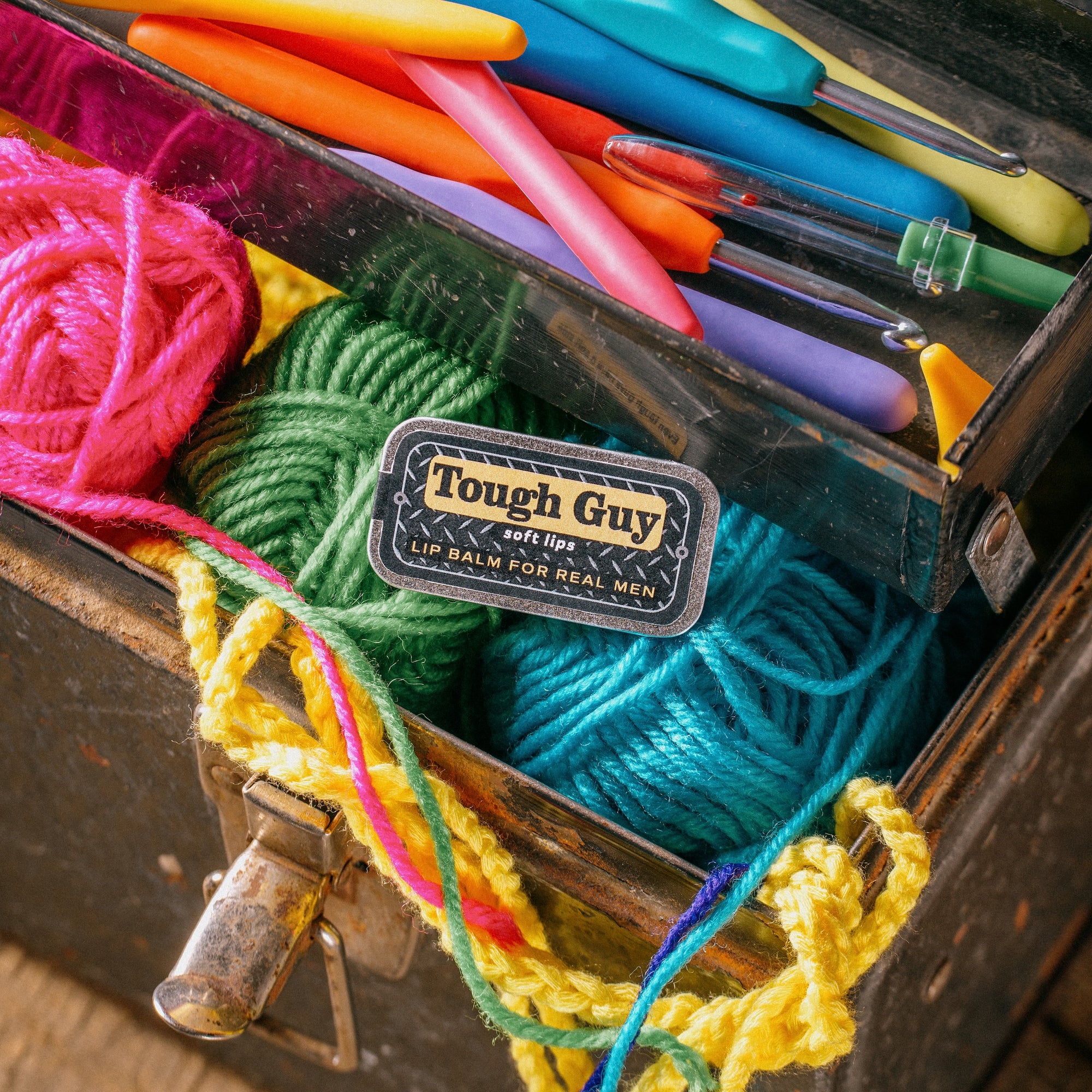 "Tough Guy" Old School Lip Balm Tin