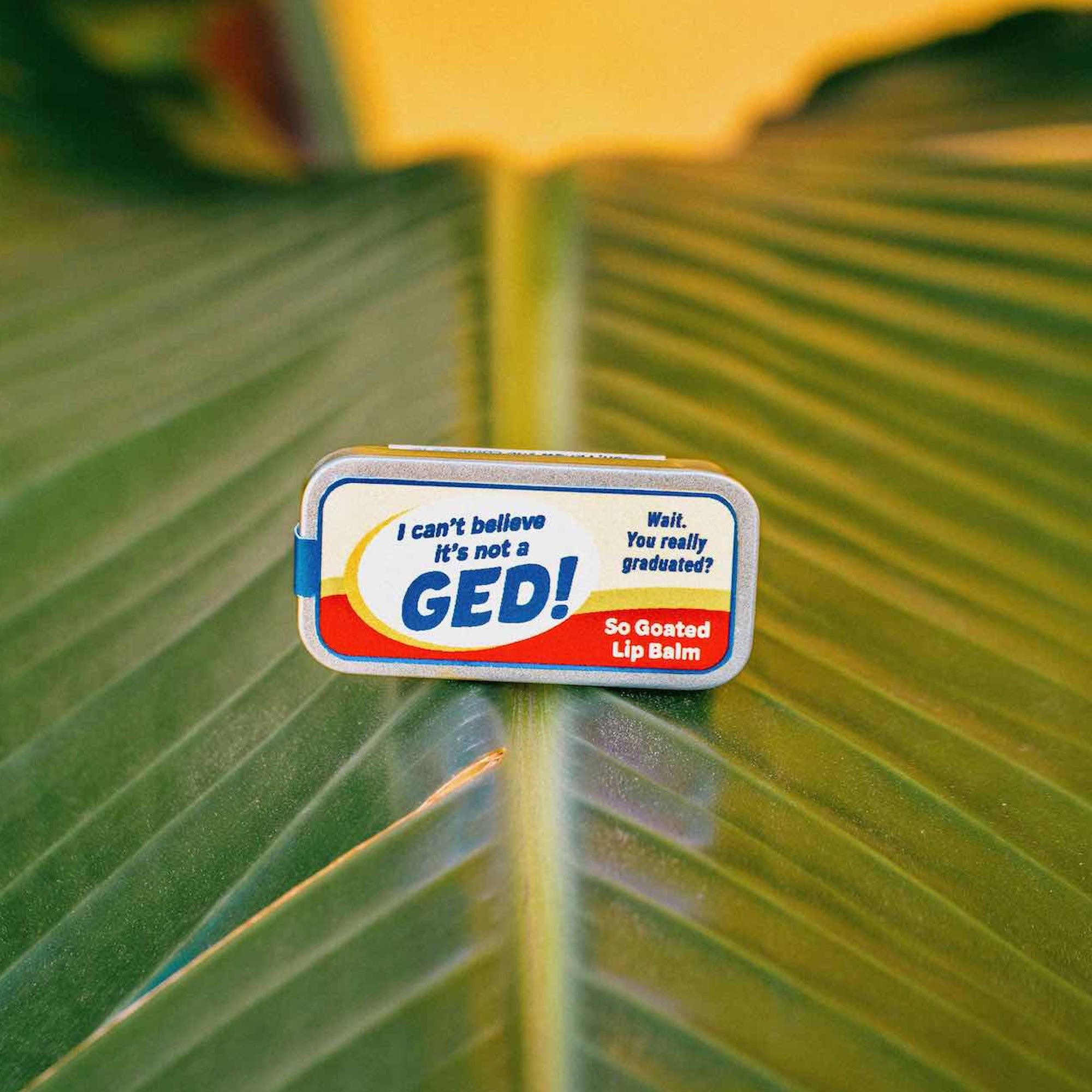 "I Can't Believe It's Not a GED!" Old School Lip Balm Tin