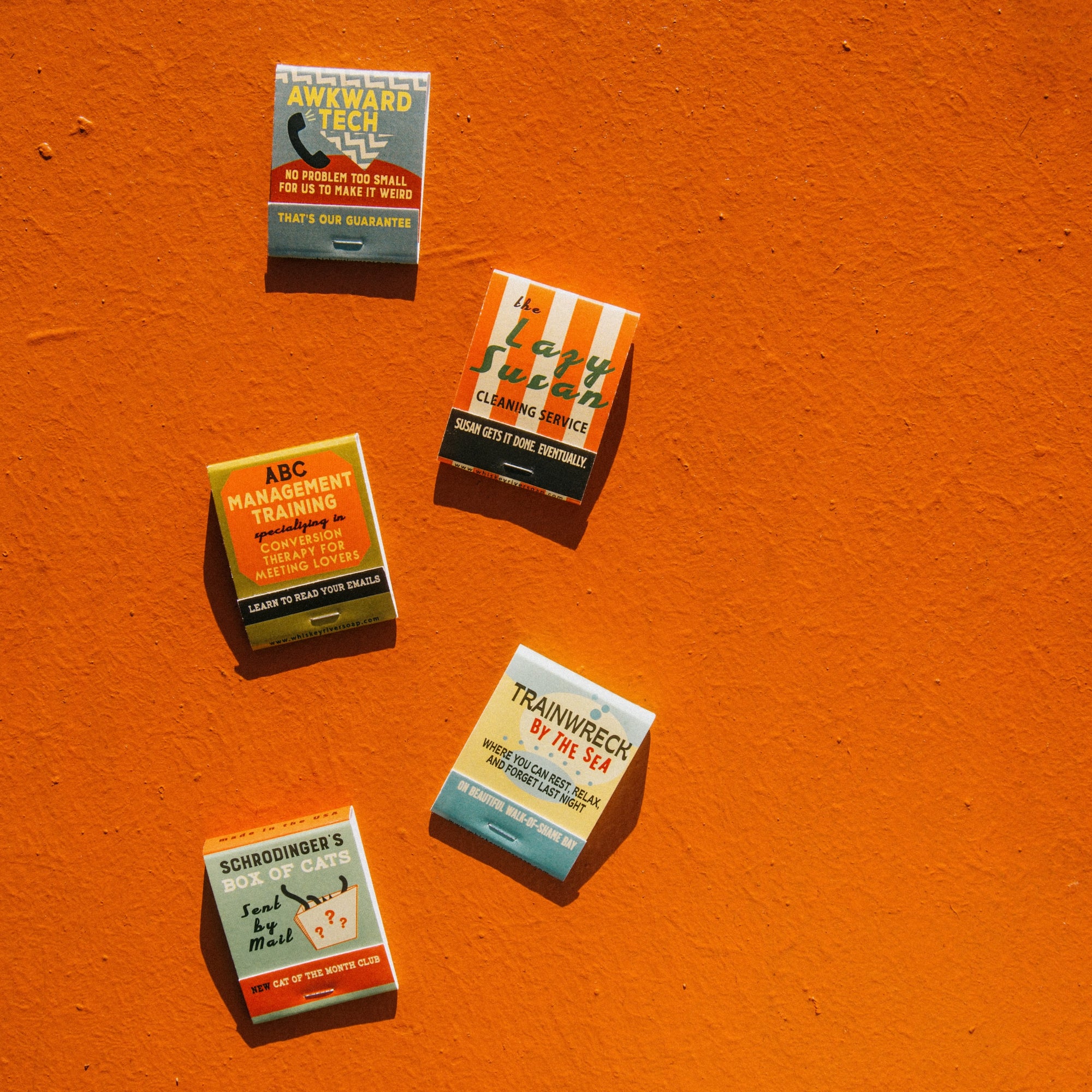 Old School Matchbooks Full Set: Vintage-Style