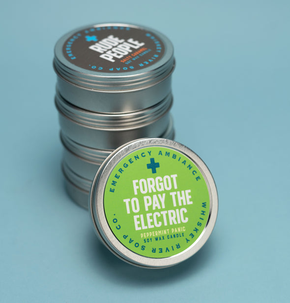 Forgot To Pay The Electric  Emergency Ambiance Travel Tin
