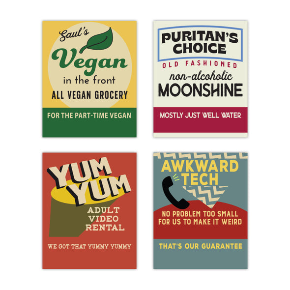 Old School Matchbooks Variety Pack: Vegan in the Front