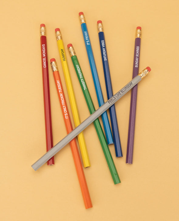 Pencils for Days of the Week