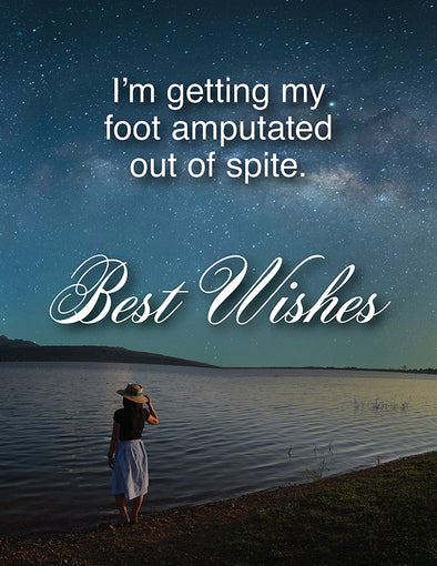 Amputated Foot Greeting Card