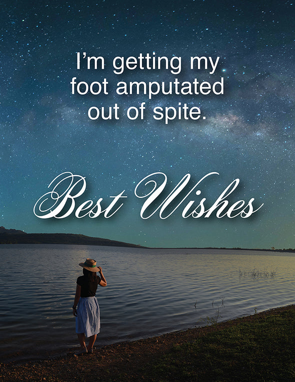 Amputated Foot Greeting Card