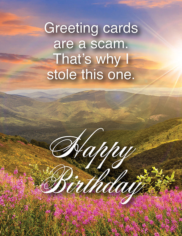 Cards Are A Scam Greeting Card